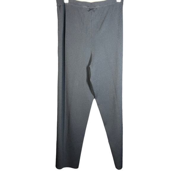 Chicos Women's Black Stretchy Pull on Pants Wide Leg Sz 3 Comfy Lounge Travel - Picture 2 of 7